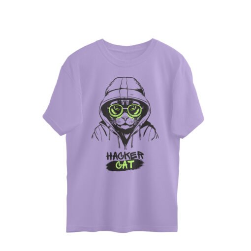 Hacker Cat Oversized Tee For Men - Image 5