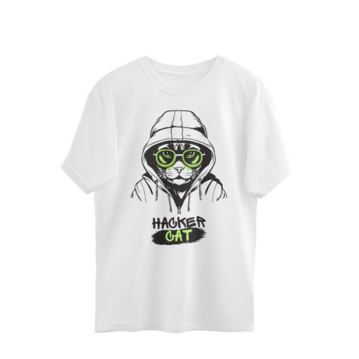 Hacker Cat Oversized Tee For Men - Image 7