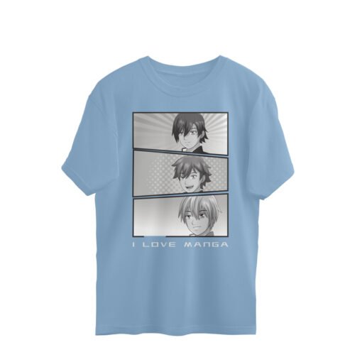 I love Manga Oversized Tee For Men