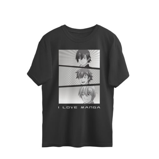 I love Manga Oversized Tee For Men - Image 3