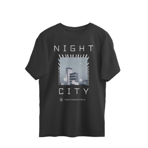 Night city Oversized Tee For Men - Image 3