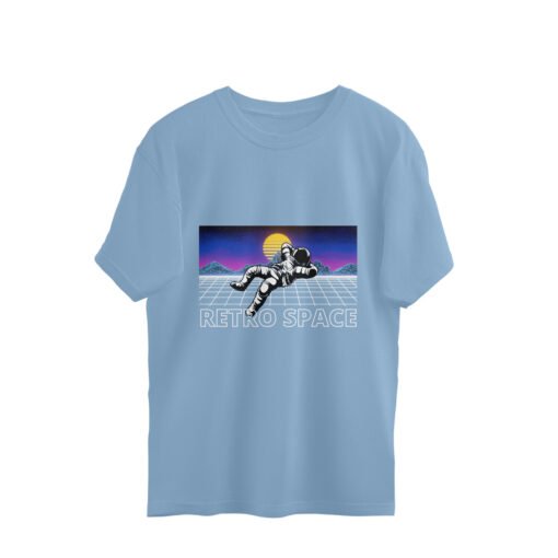 Retro in Space Oversized Tee For Men