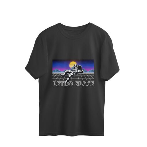 Retro in Space Oversized Tee For Men - Image 3