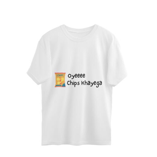 Chips Meme Oversized T-Shirt for Men