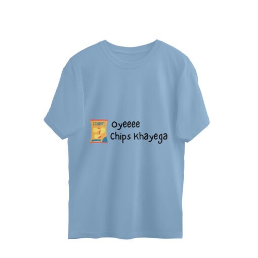 Chips Meme Oversized T-Shirt for Men - Image 3