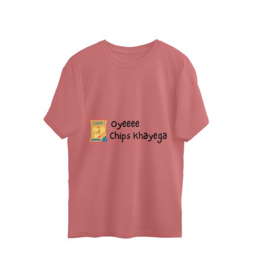 Chips Meme Oversized T-Shirt for Men - Image 5