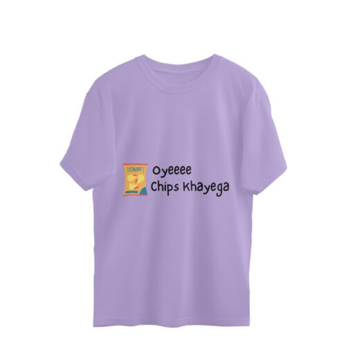 Chips Meme Oversized T-Shirt for Men - Image 7