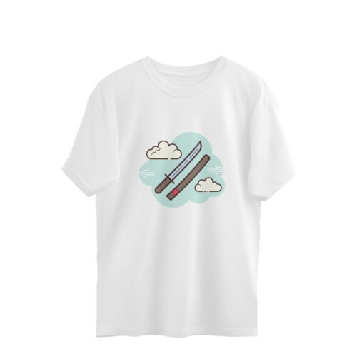 The Cloudy Double Katana Oversized Tee