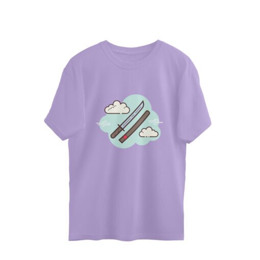 The Cloudy Double Katana Oversized Tee - Image 3
