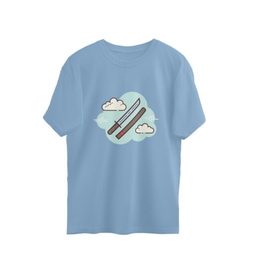 The Cloudy Double Katana Oversized Tee - Image 6