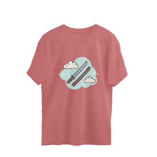 The Cloudy Double Katana Oversized Tee - Image 4